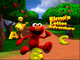 Elmo's Letter Adventure title screen for Nintendo 64